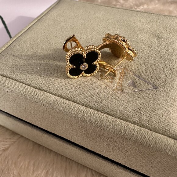 💎Van Cleef & Arpels 18k gold black earrings - Picture 6 of 9